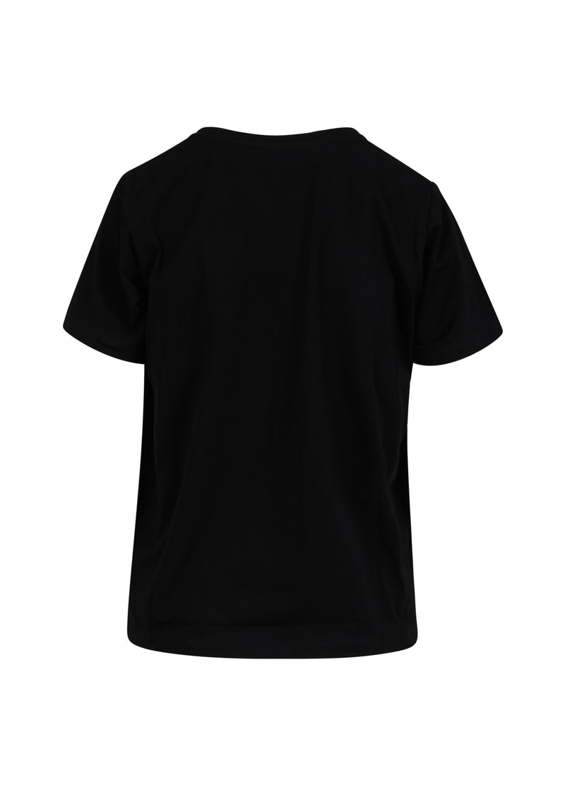 Coster Copenhagen T-SHIRT MED VINGE - MITTENÄRMLÄNGD T-Shirt Black - 100