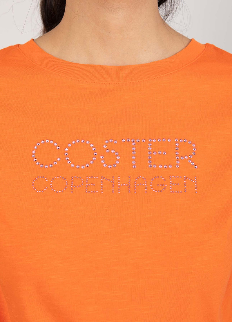 Coster Copenhagen T-SHIRT MED COSTER-LOGO I DUBBAR - KEPSÄRM T-Shirt Mandarin - 760