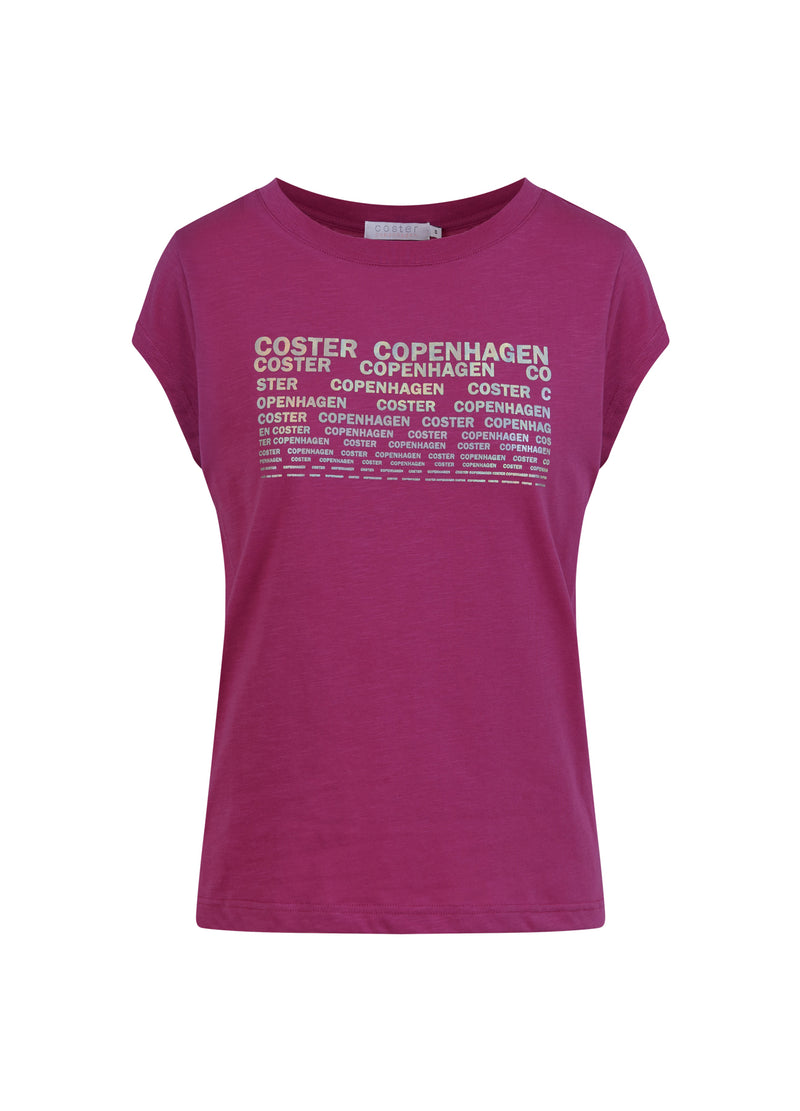Coster Copenhagen T-SHIRT MED COSTER TRYCK - KEPSÄRM T-Shirt Berry - 693