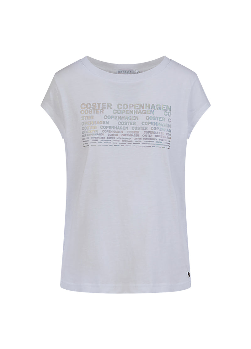 Coster Copenhagen T-SHIRT MED COSTER TRYCK - KEPSÄRM T-Shirt White - 200