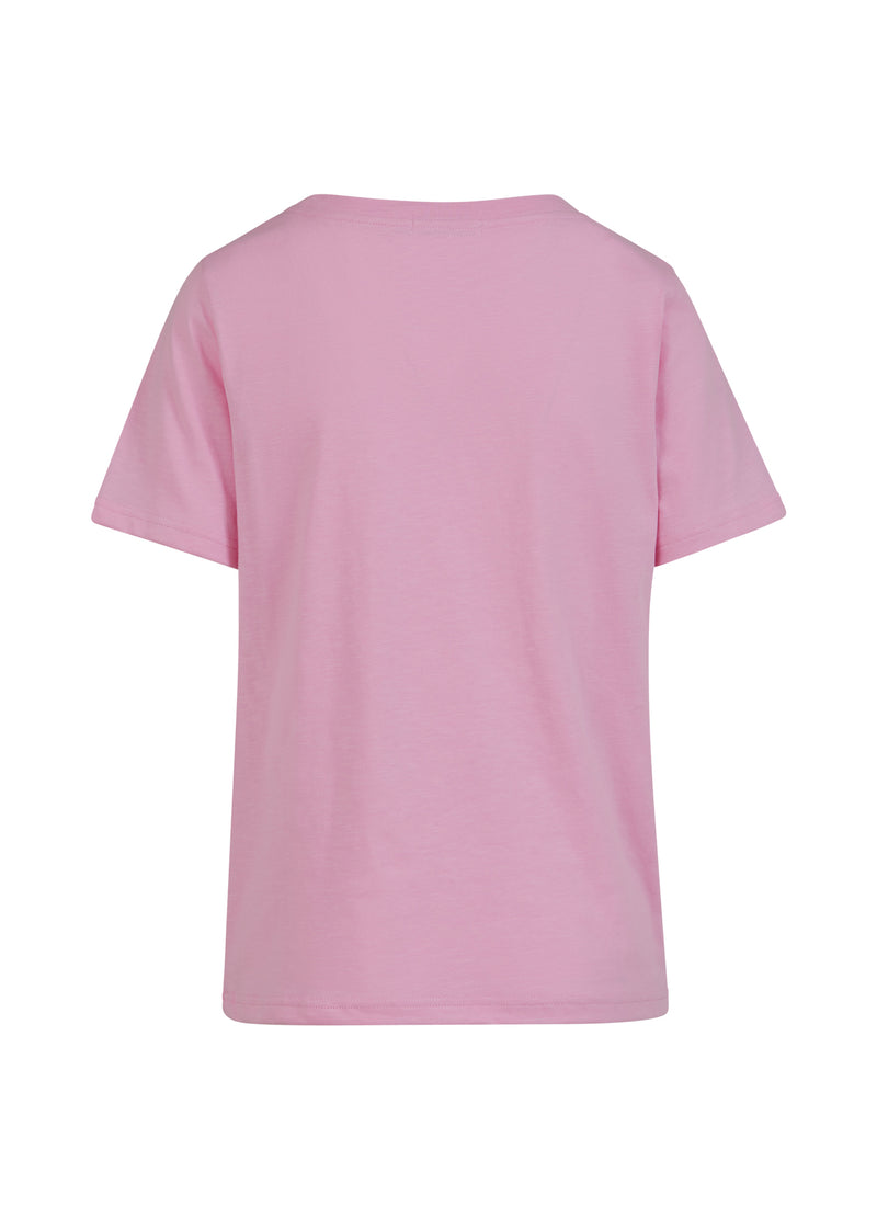 Coster Copenhagen T-SHIRT WITH GRADIENT STRIPE - MID SLEEVE T-Shirt Baby Pink - 614