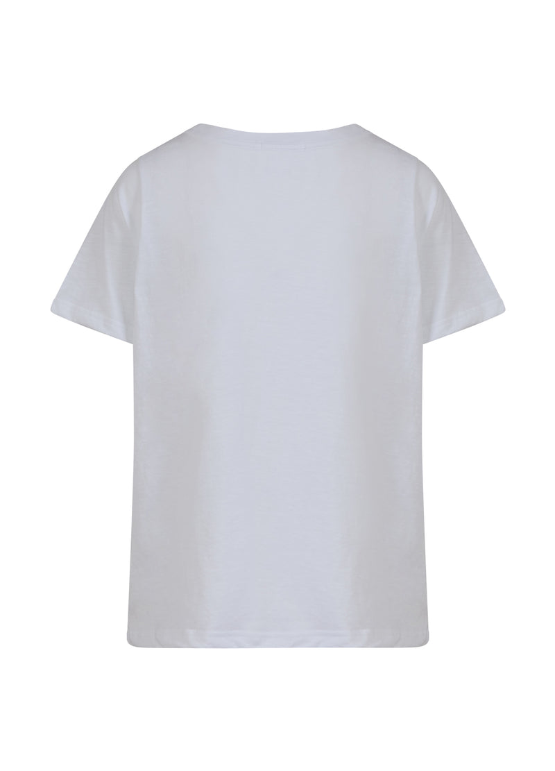 Coster Copenhagen T-SHIRT WITH GRADIENT STRIPE - MID SLEEVE T-Shirt White - 200