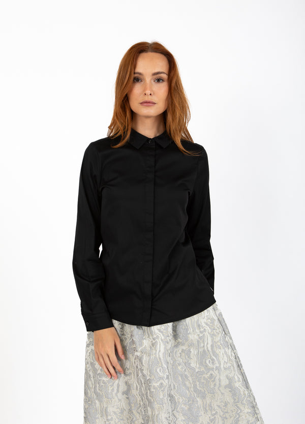 Coster Copenhagen TÄTSITTANDE KLASSISK SKJORTA Shirt/Blouse Black - 100