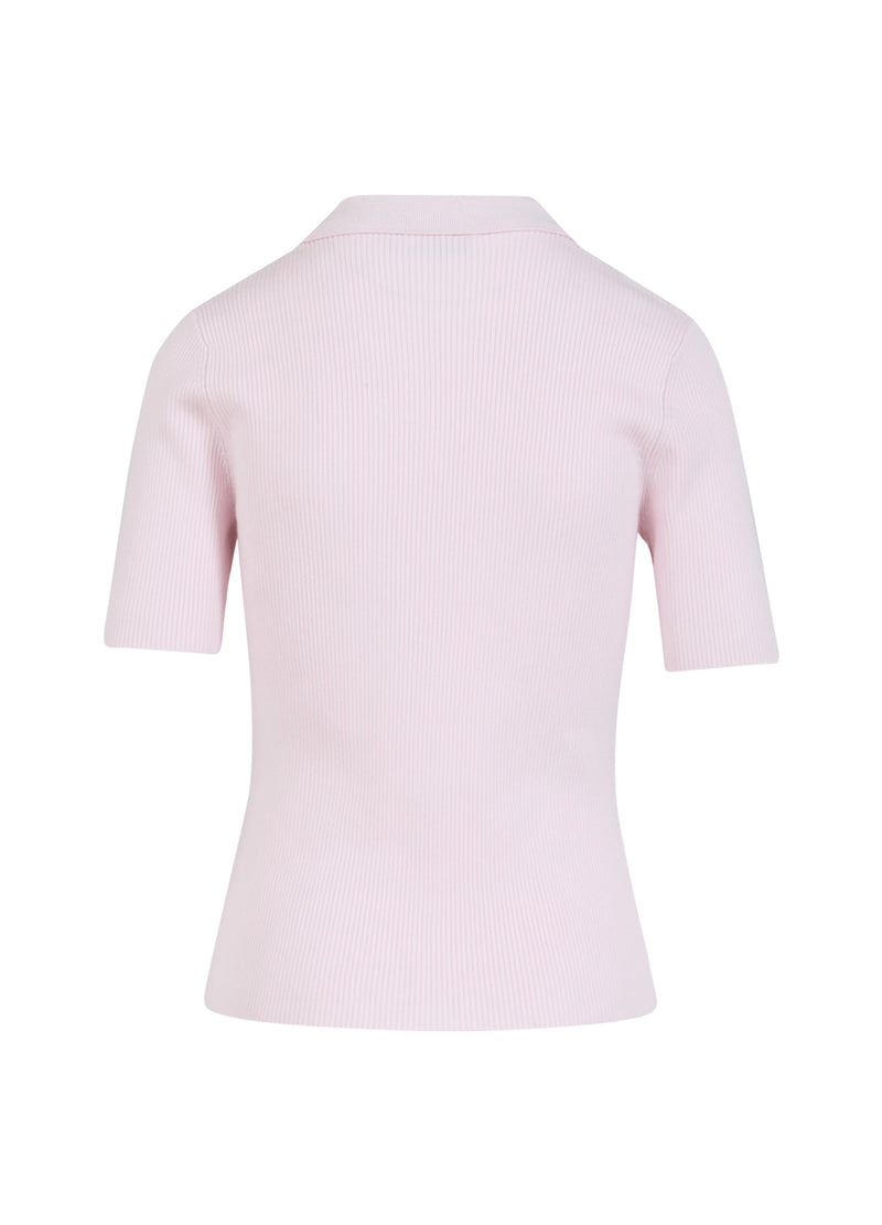 Coster Copenhagen TÄT STICKAD POLO Knitwear Powder rose - 686