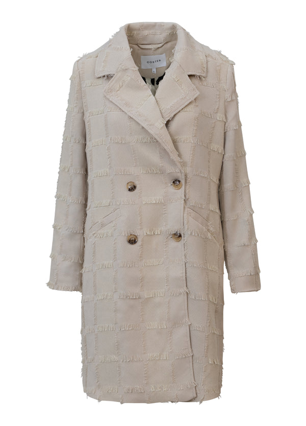 Coster Copenhagen TEXTURERAD LÅNGROCK Outerwear Creme - 241