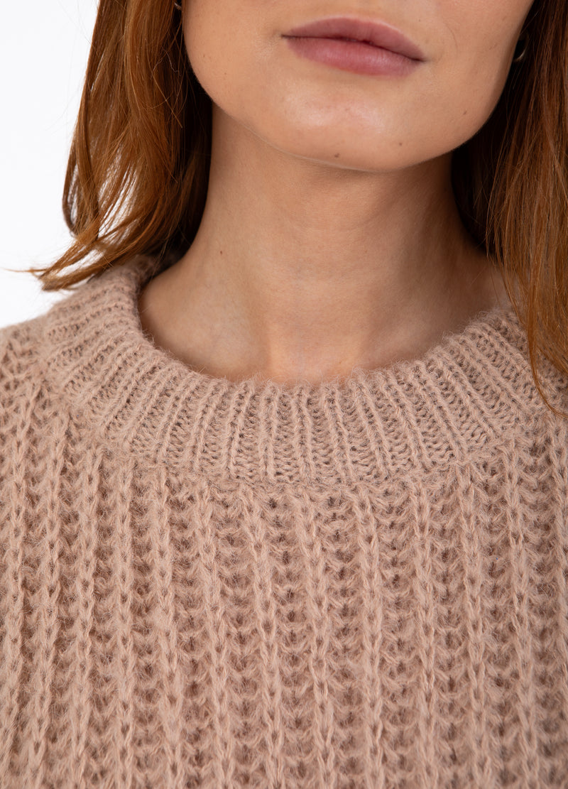 Coster Copenhagen TJOCK STICKAD Knitwear Desert sand - 329