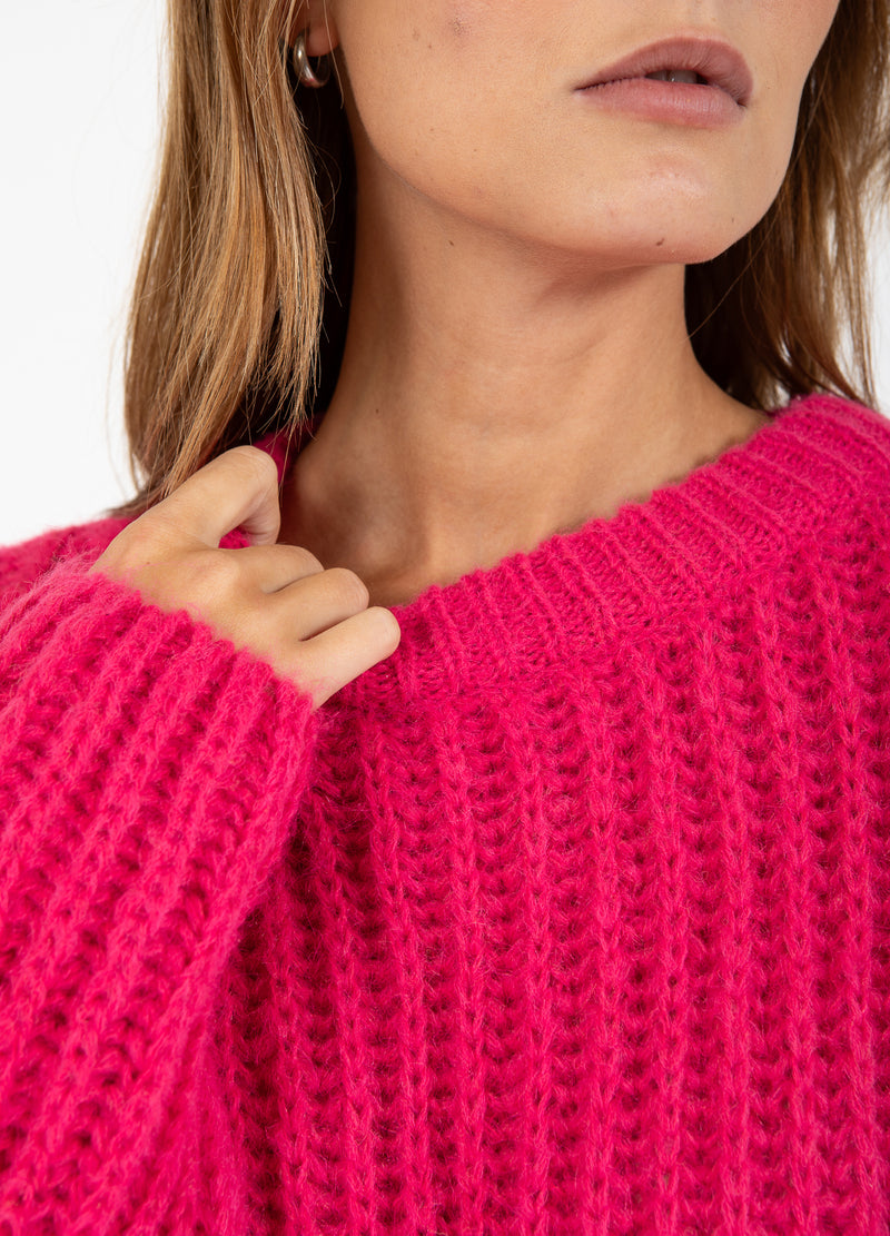 Coster Copenhagen TJOCK STICKAD Knitwear Intense pink - 659