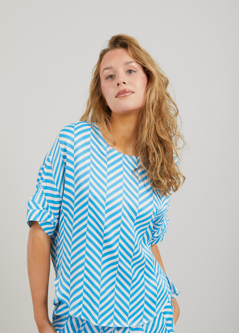 Coster Copenhagen TOPP M. FISKBENSMÖNSTER Shirt/Blouse Heringbone print - 918