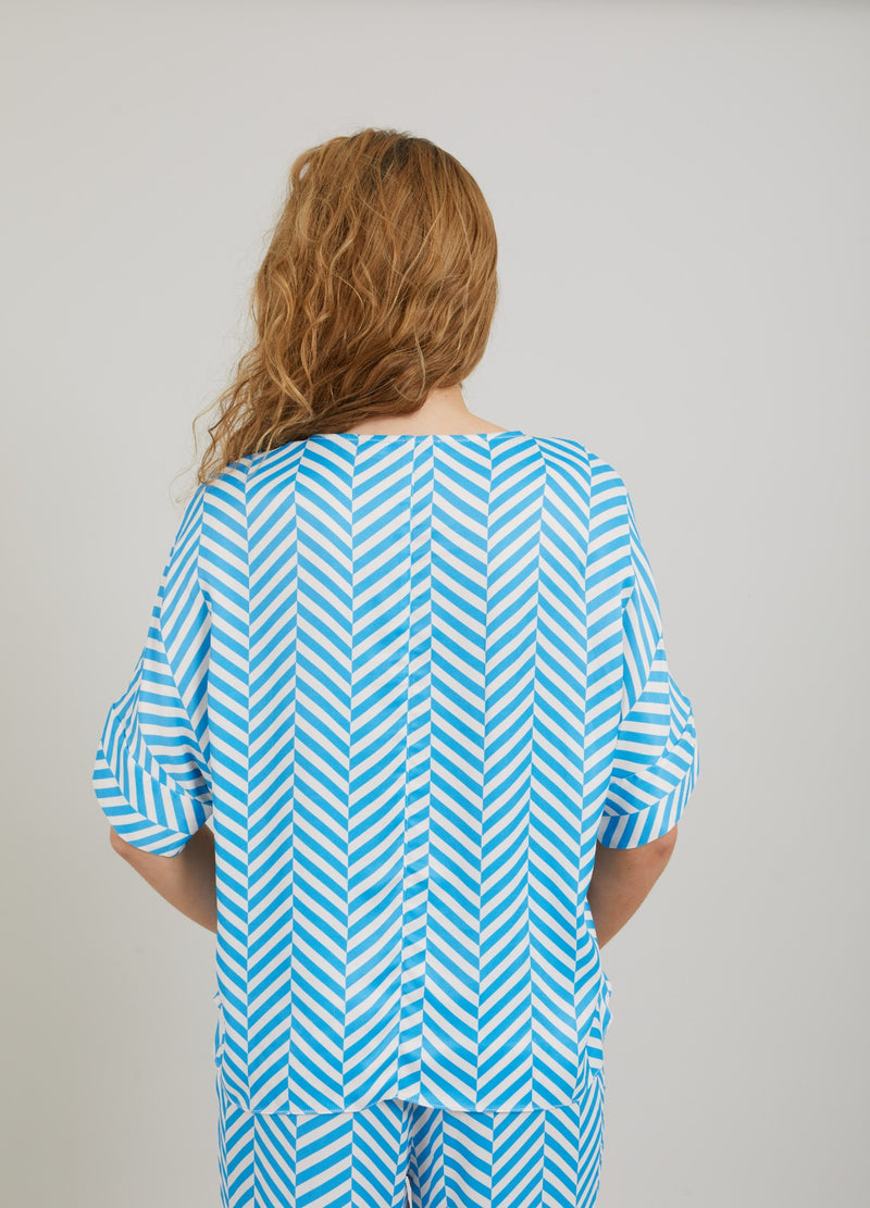 Coster Copenhagen TOPP M. FISKBENSMÖNSTER Shirt/Blouse Heringbone print - 918