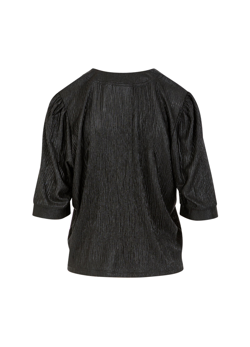 Coster Copenhagen TOPP MED PUFFÄRMAR Shirt/Blouse Black - 100