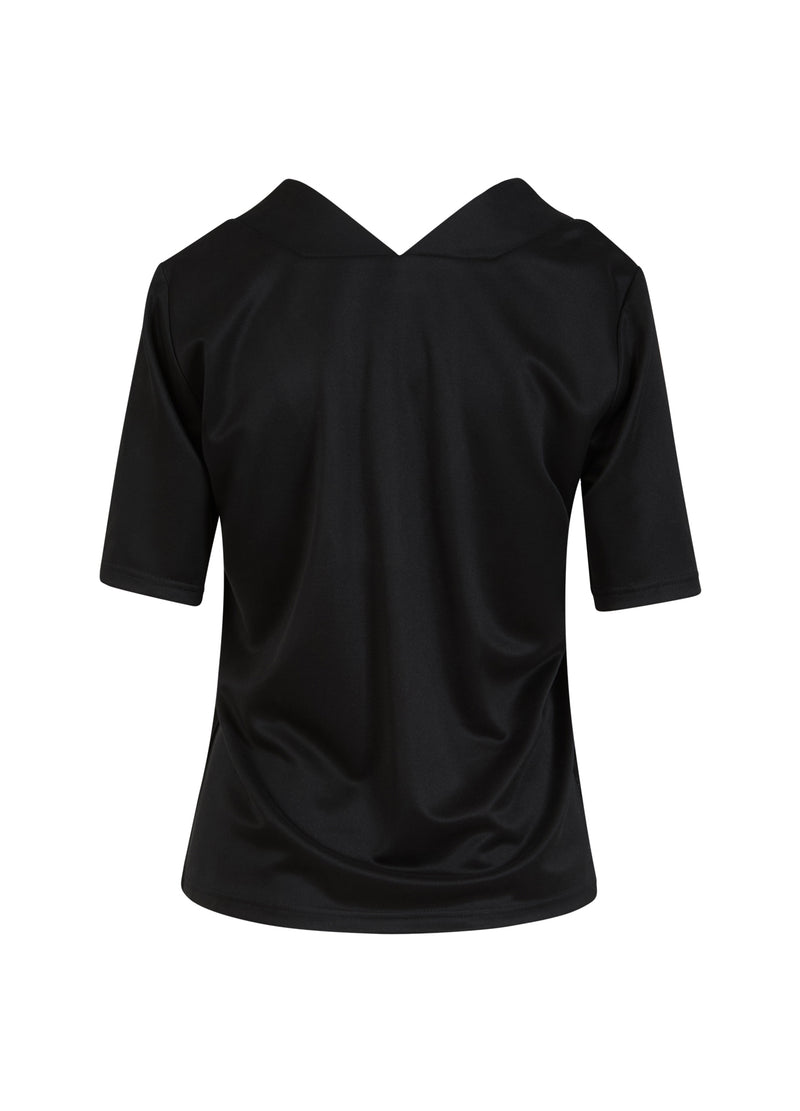 Coster Copenhagen TOPP MED V-HALS KRAGE Shirt/Blouse Black - 100