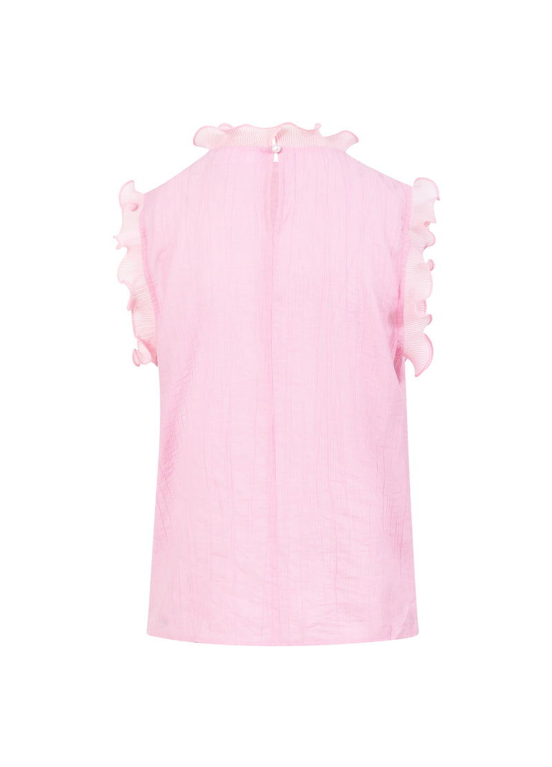 Coster Copenhagen TOPP MED VOLANGER Shirt/Blouse Magenta - 861