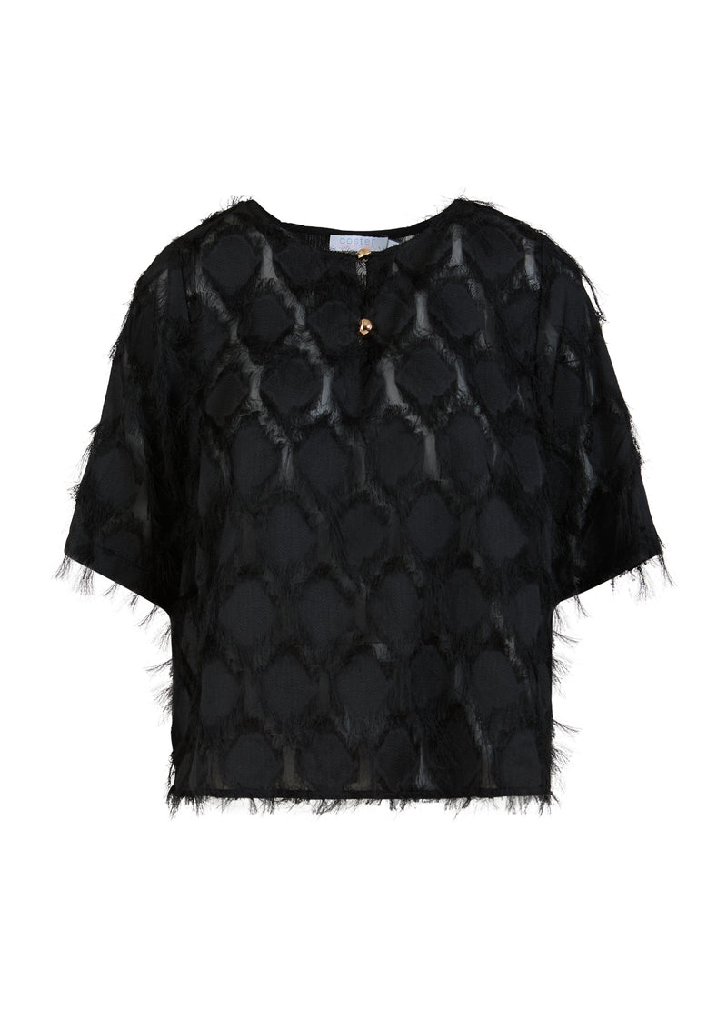 Coster Copenhagen TOP I FLUFFIG SPETS Shirt/Blouse Black - 100