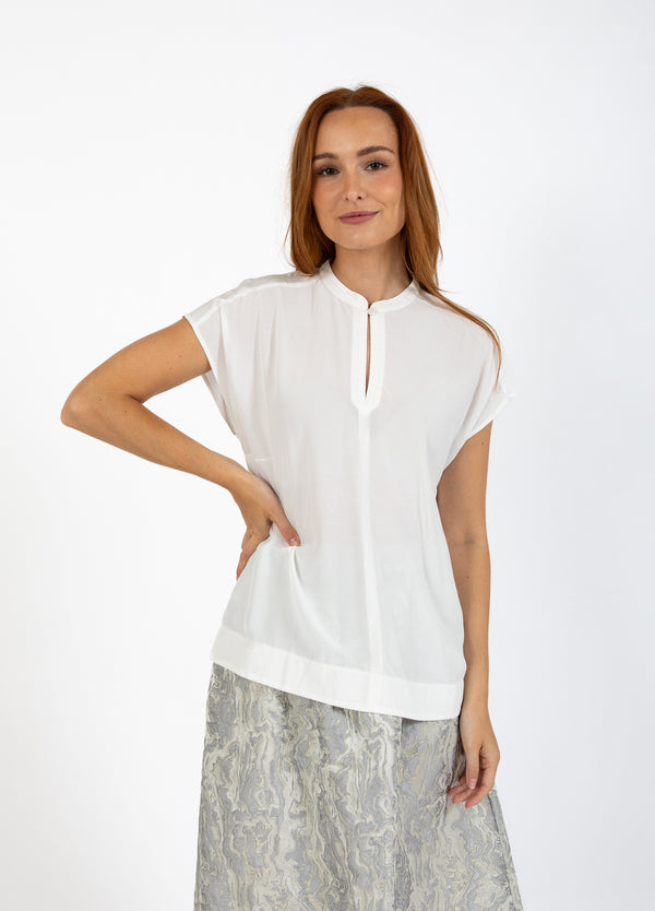 Coster Copenhagen TOP MED STÅKRAGE Shirt/Blouse Off white - 201