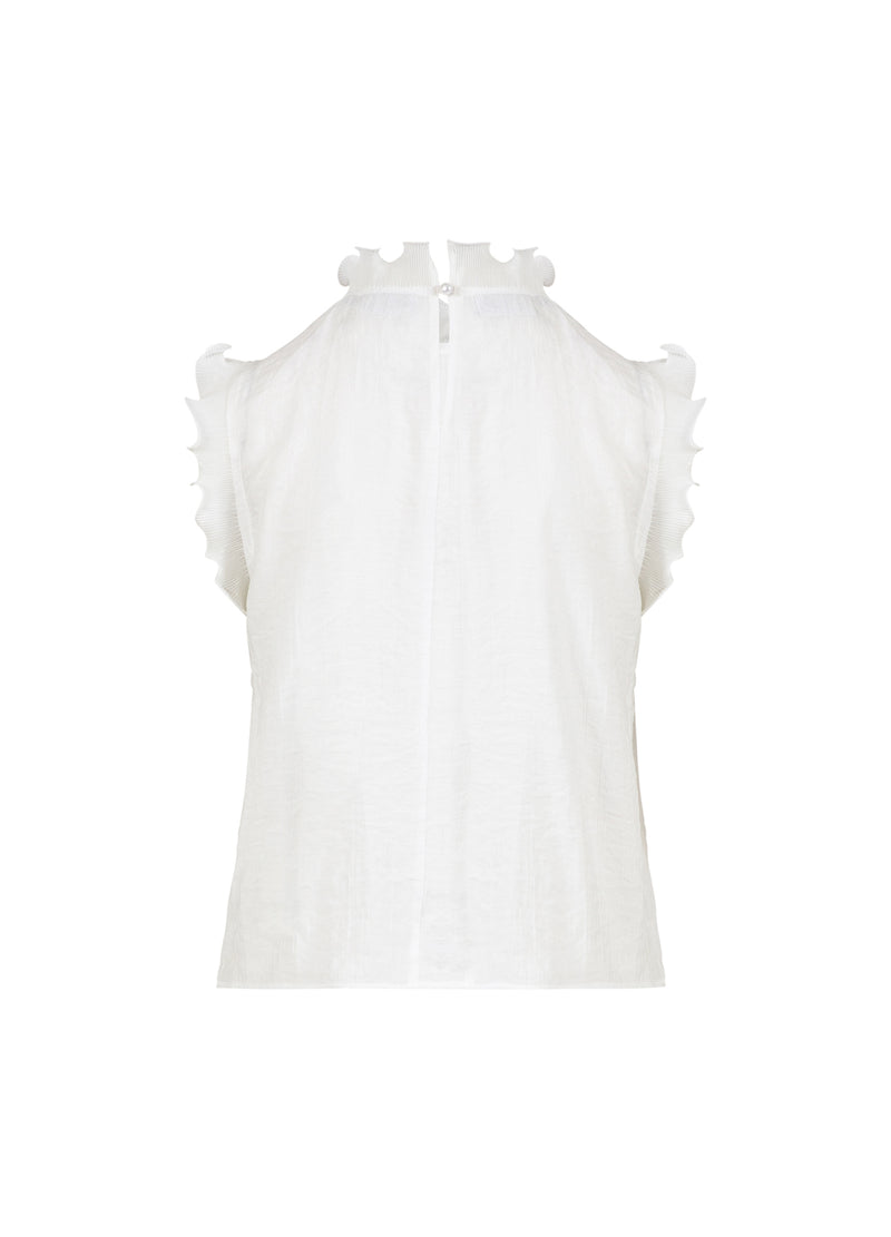 Coster Copenhagen TOP MED VOLANGER Shirt/Blouse Off white - 201