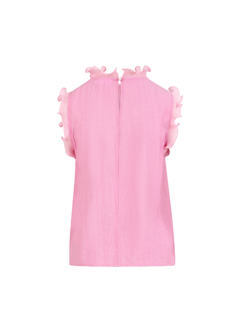 Coster Copenhagen TOP MED VOLANGER Shirt/Blouse Magenta - 861