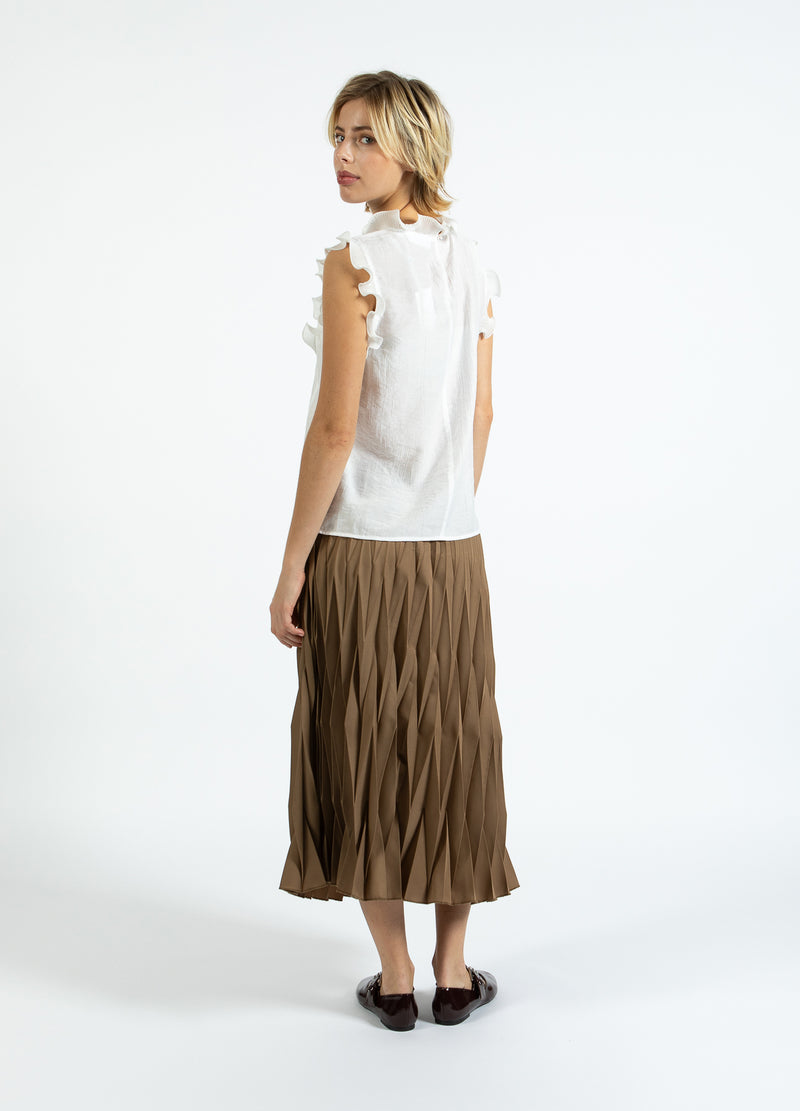 Coster Copenhagen TOP MED VOLANGER Shirt/Blouse Off White - 202