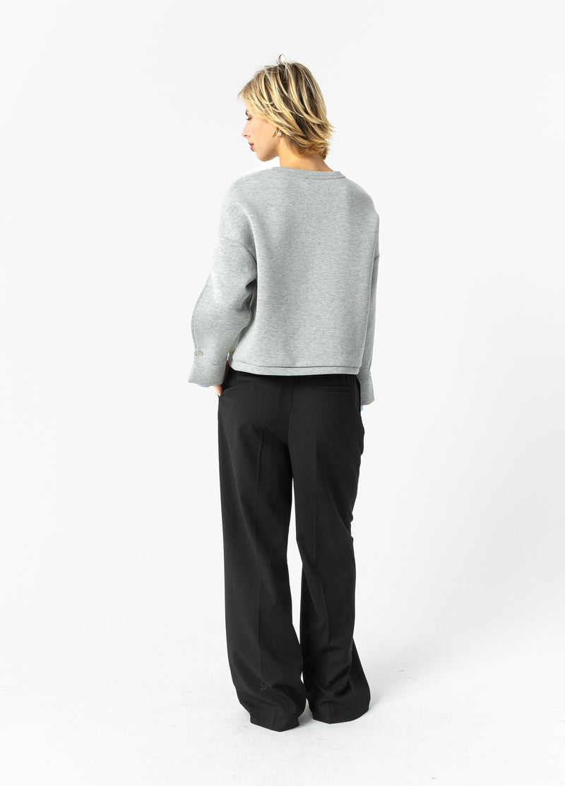 Coster Copenhagen TRÖJA MED ÄRMDETALJ Shirt/Blouse Grey melange - 142
