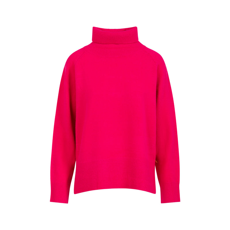 Coster Copenhagen TRÖJA MED HÖG HALS - BEKVÄM Knitwear Hot pink - 683