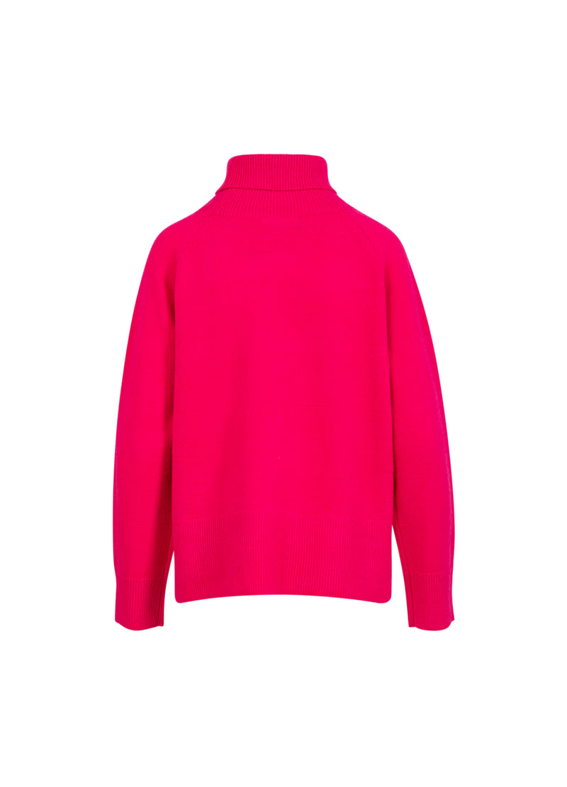 Coster Copenhagen TRÖJA MED HÖG HALS - BEKVÄM Knitwear Hot pink - 683