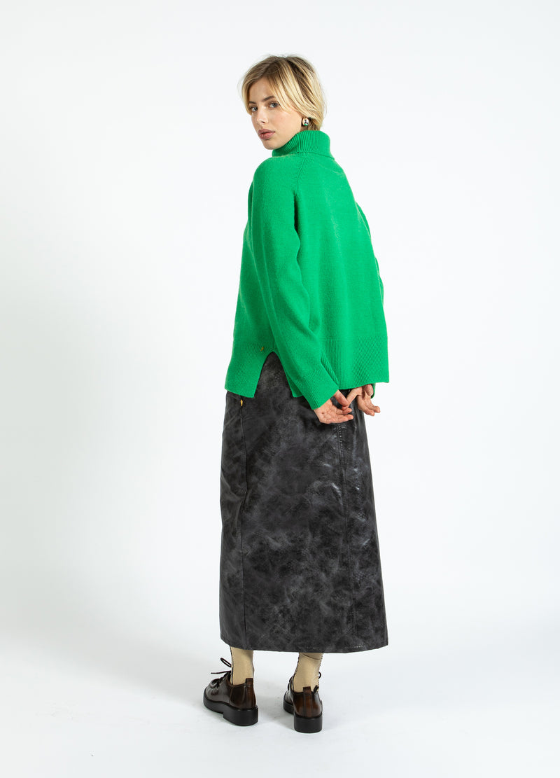Coster Copenhagen TRÖJA MED HÖG HALS - BEKVÄM Knitwear Lush green - 444