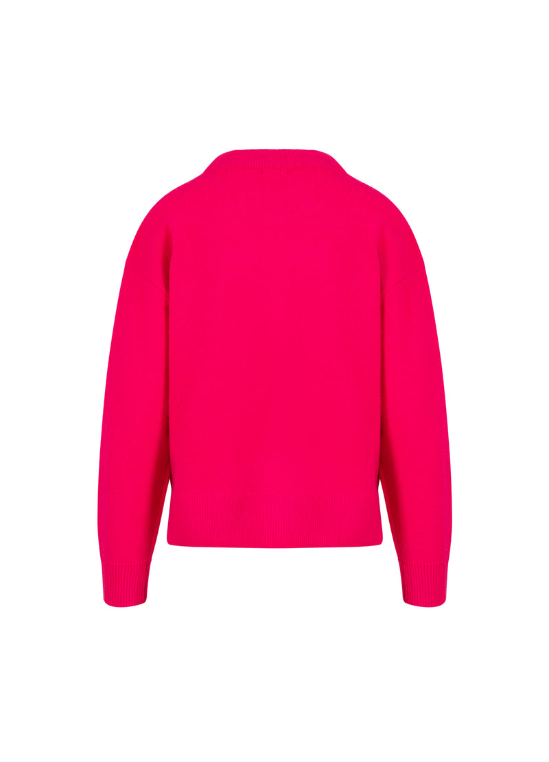 Coster Copenhagen TRÖJA MED RUNDHALSE - BEKVÄM Knitwear Hot pink - 683