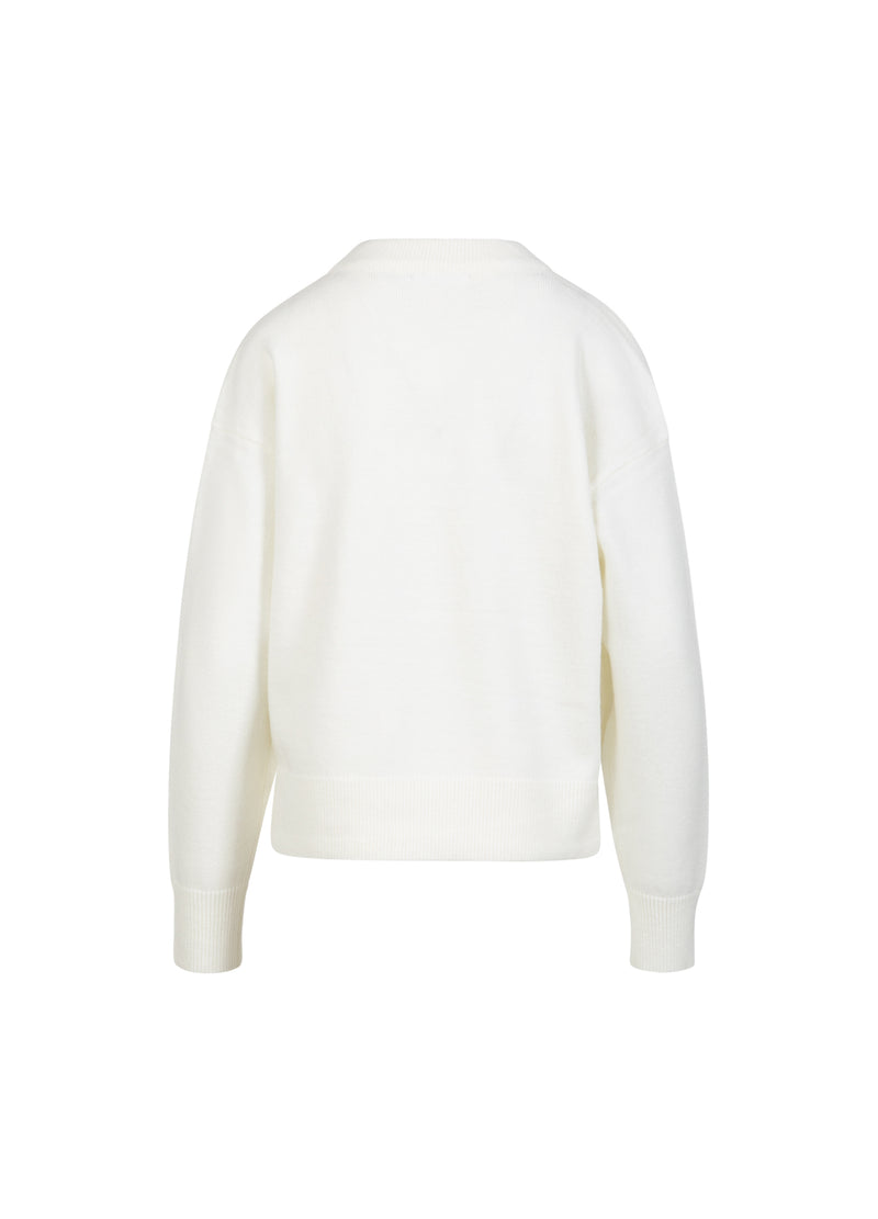 Coster Copenhagen TRÖJA MED RUNDHALSE - BEKVÄM Knitwear White - 200