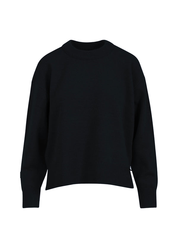 Coster Copenhagen TRÖJA MED RUNDHALSE - BEKVÄMT STICKAT Knitwear Black - 100