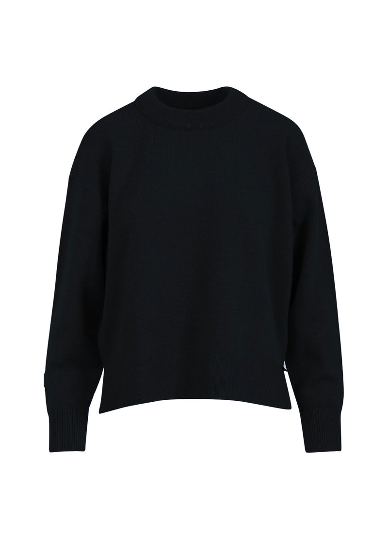 Coster Copenhagen TRÖJA MED RUNDHALSE - BEKVÄMT STICKAT Knitwear Black - 100