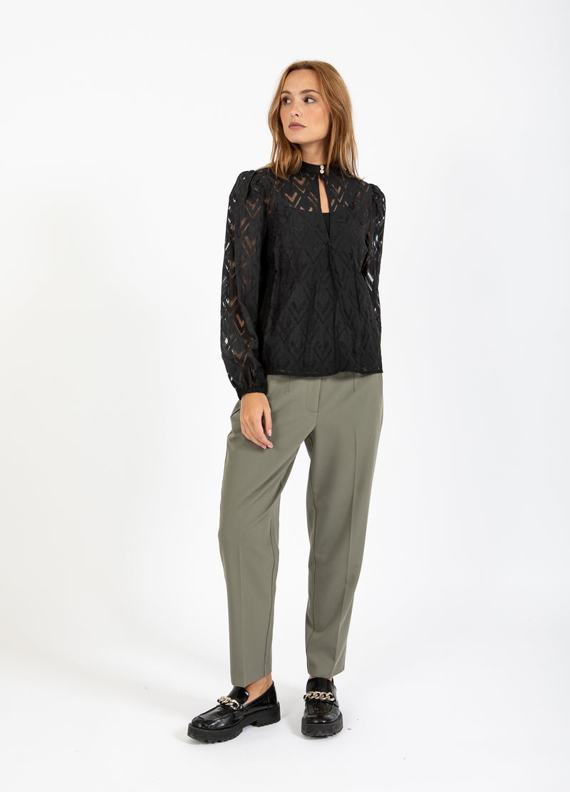 Coster Copenhagen TRÖJA MED V-HALS Shirt/Blouse Black - 100