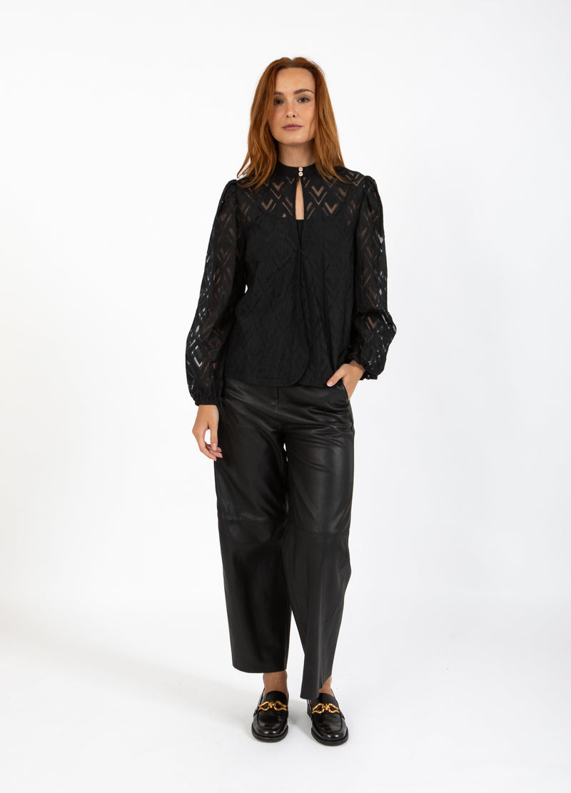 Coster Copenhagen TRÖJA MED V-HALS Shirt/Blouse Black - 100