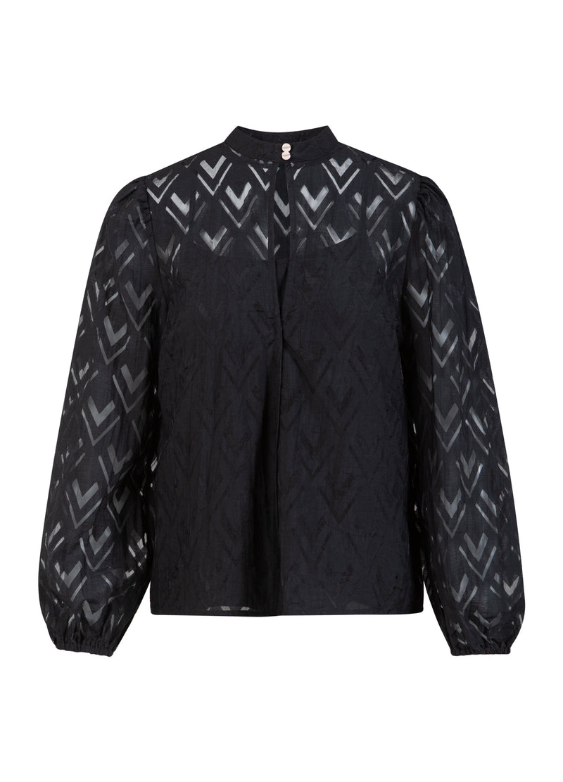 Coster Copenhagen TRÖJA MED V-HALS Shirt/Blouse Black - 100