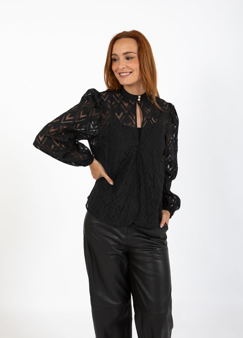 Coster Copenhagen TRÖJA MED V-HALS Shirt/Blouse Black - 100