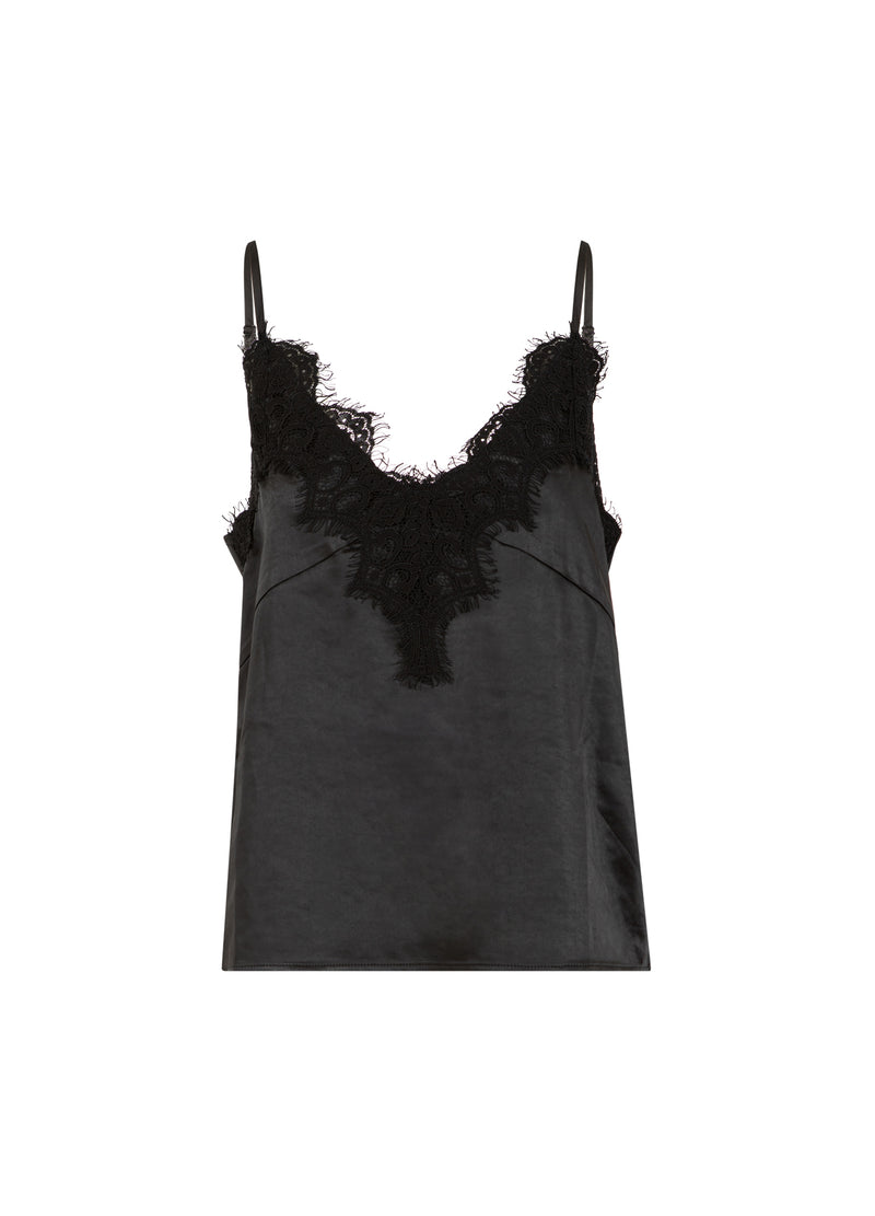 Coster Copenhagen Top with lace detail Top - Short sleeve Black - 100