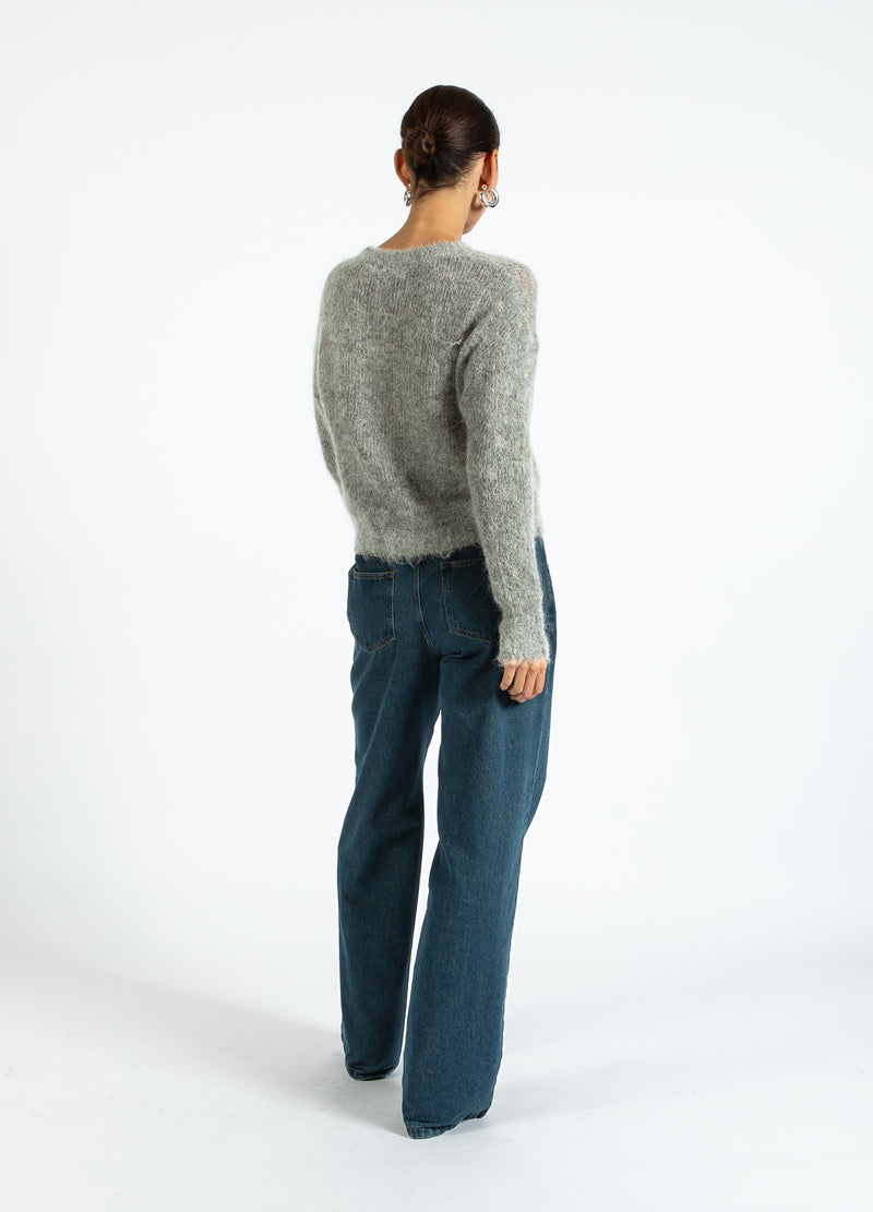 Coster Copenhagen V-HALSSTRICK I ALPACKA Knitwear Light grey melange - 129
