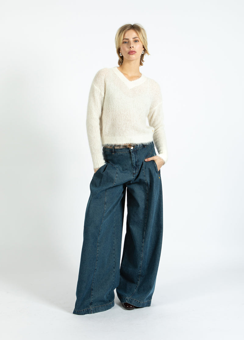 Coster Copenhagen V-HALSSTRICK I ALPACKA Knitwear Off White - 202