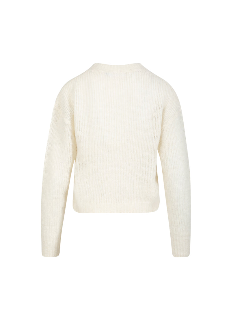 Coster Copenhagen V-HALSSTRICK I ALPACKA Knitwear Off White - 202