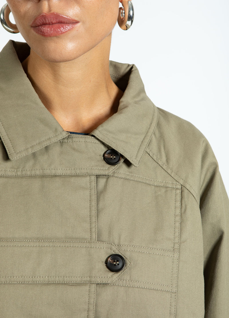 Coster Copenhagen VADDAD MILITÄRJACKA Outerwear Hunter Green - 486