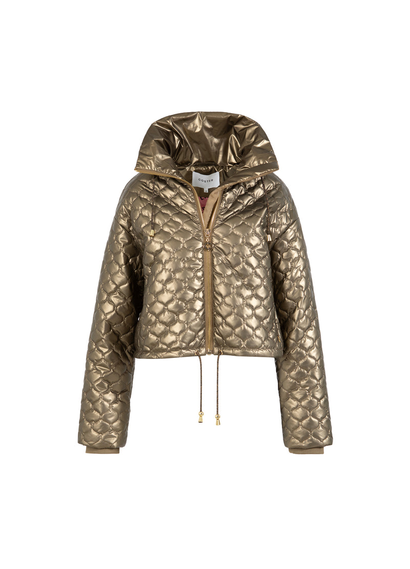 Coster Copenhagen VADDERADE PUFFERJACKA Outerwear Metallic sand - 370