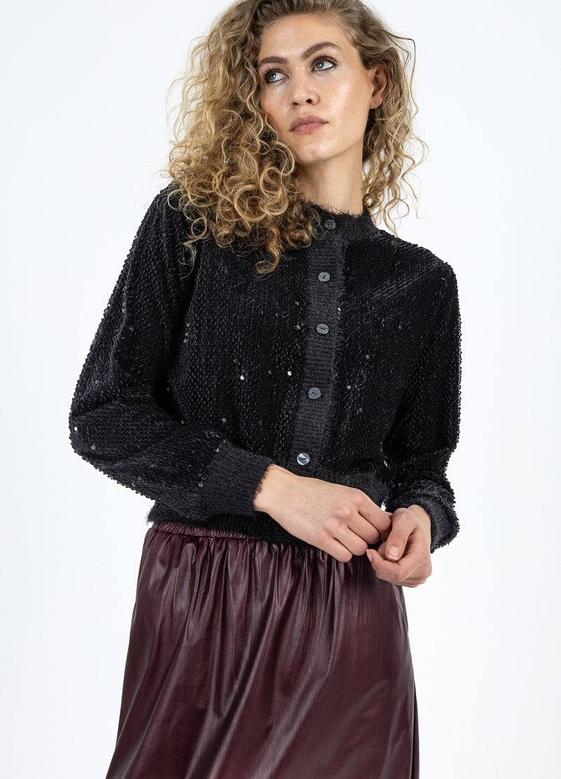 Coster Copenhagen VATTEN TYLL KORTÄRMAD TRÖJA Shirt/Blouse Black - 100