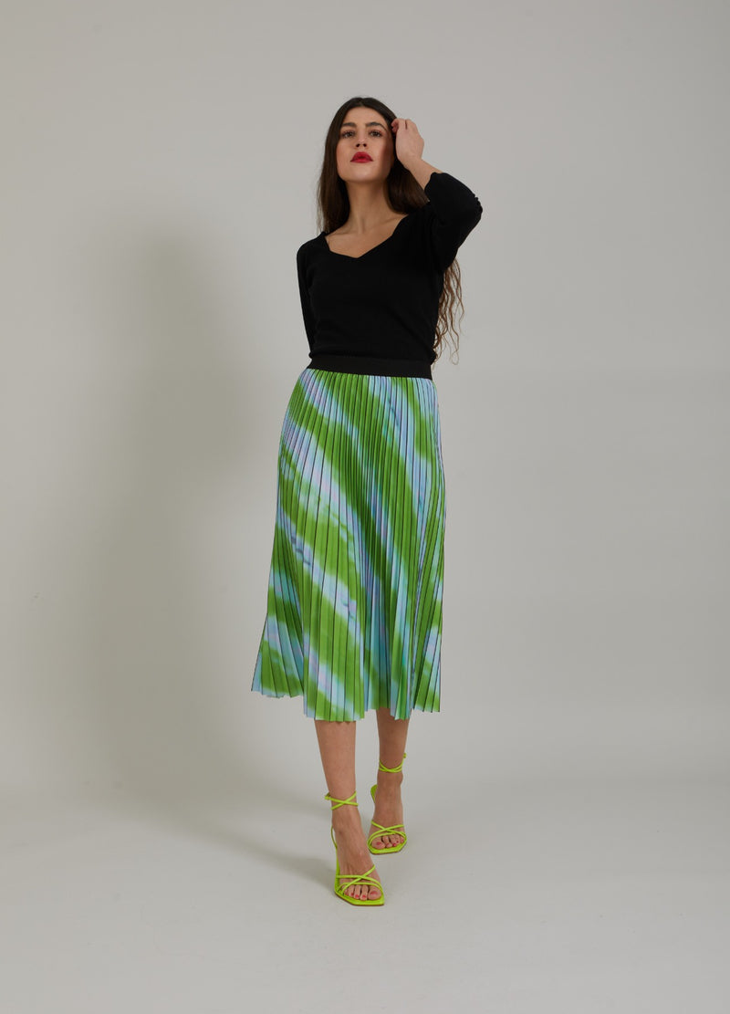 Coster Copenhagen  VECKAD KJOL M. BLEKT RANDIGT MÖNSTER  Skirt Faded stripe print - 903