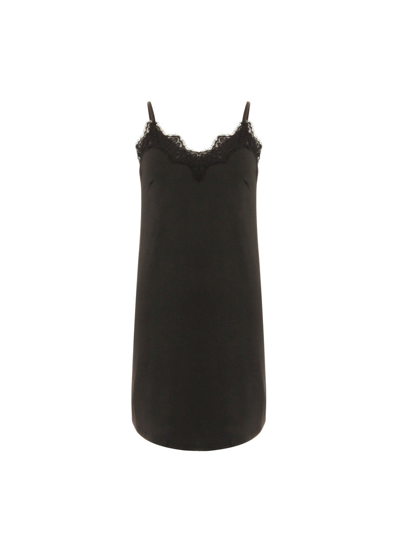 CC Heart CC HEART SLIPKJOL MED SPETS Dress Black - 100