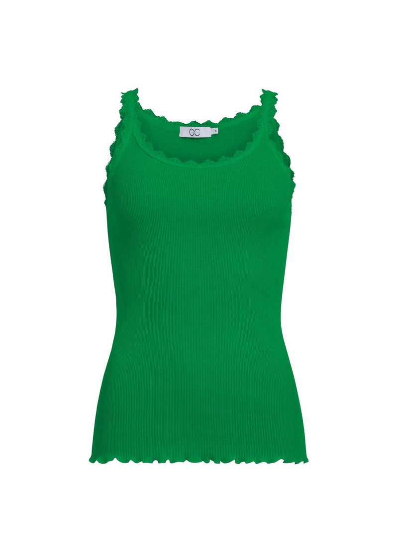 CC Heart CC HEART SILK LACE LINNE Top - Short sleeve Emerald green - 402