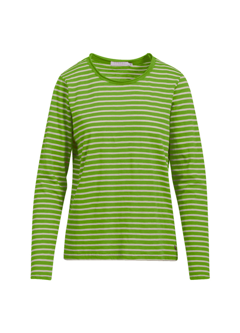 Coster Copenhagen  LÅNGÄRMAD T-SHIRT M. RÄNDER Shirt/Blouse Flash green cream stripe - 481