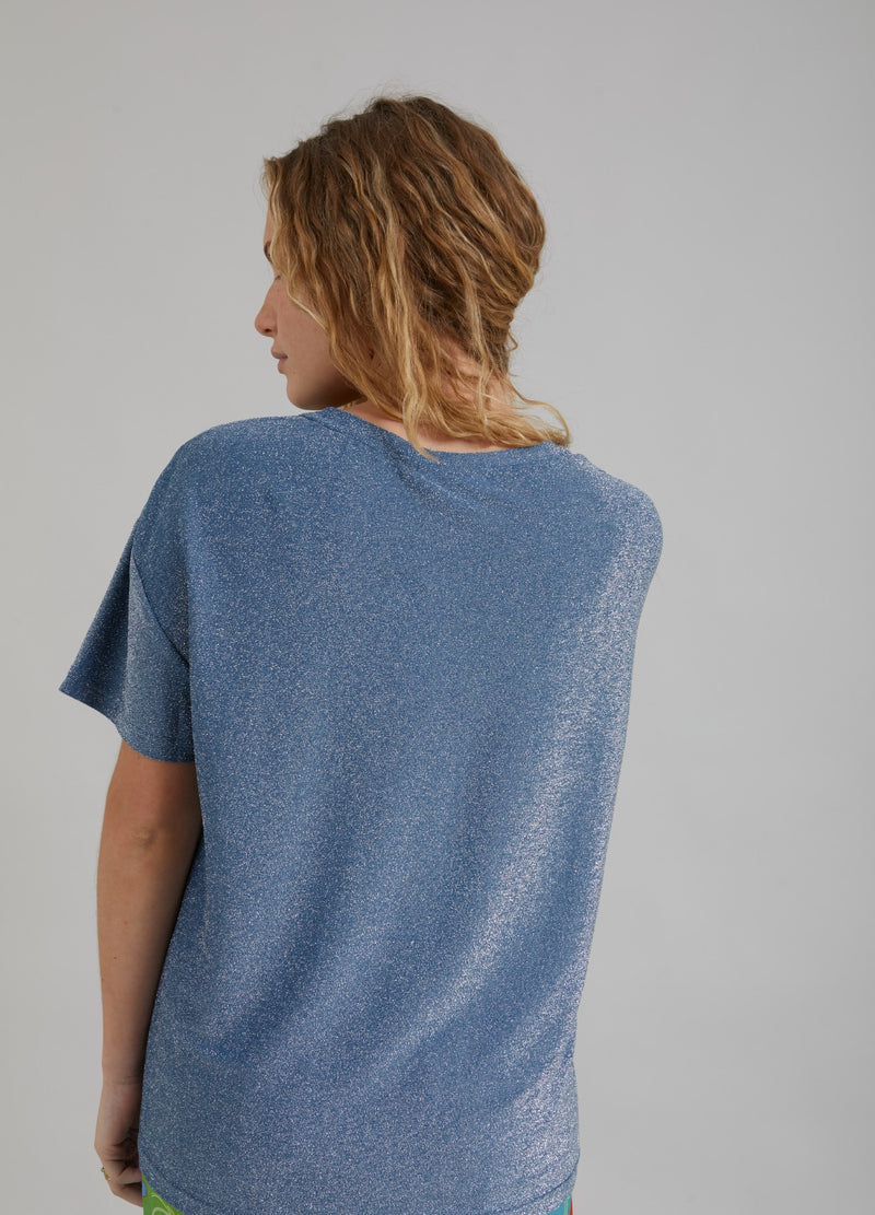 Coster Copenhagen  SKIMRIG T-SHIRT T-Shirt Shimmer blue - 504