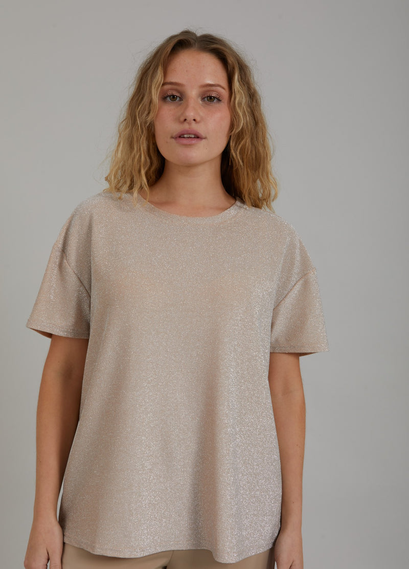 Coster Copenhagen  SKIMRIG T-SHIRT T-Shirt Shimmer sand - 783