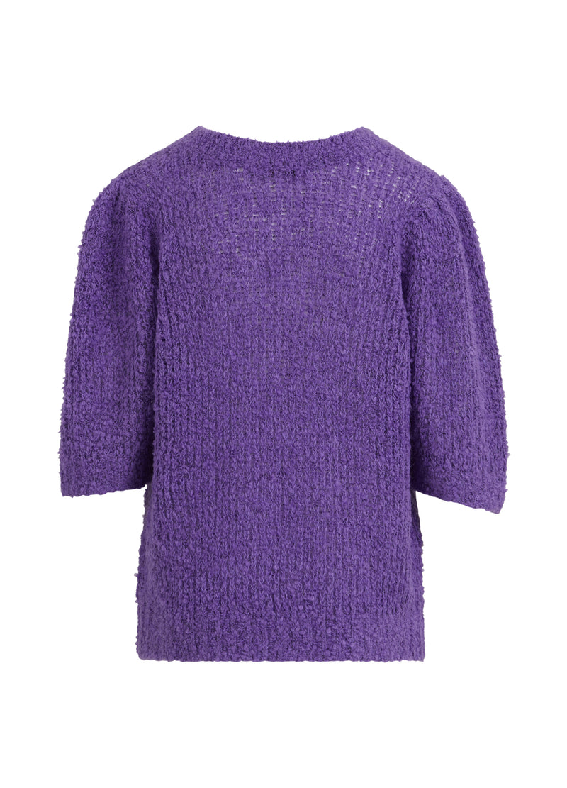 Coster Copenhagen  STICKAD TRÖJA M. PUFFÄRMAR Knitwear Warm purple - 846