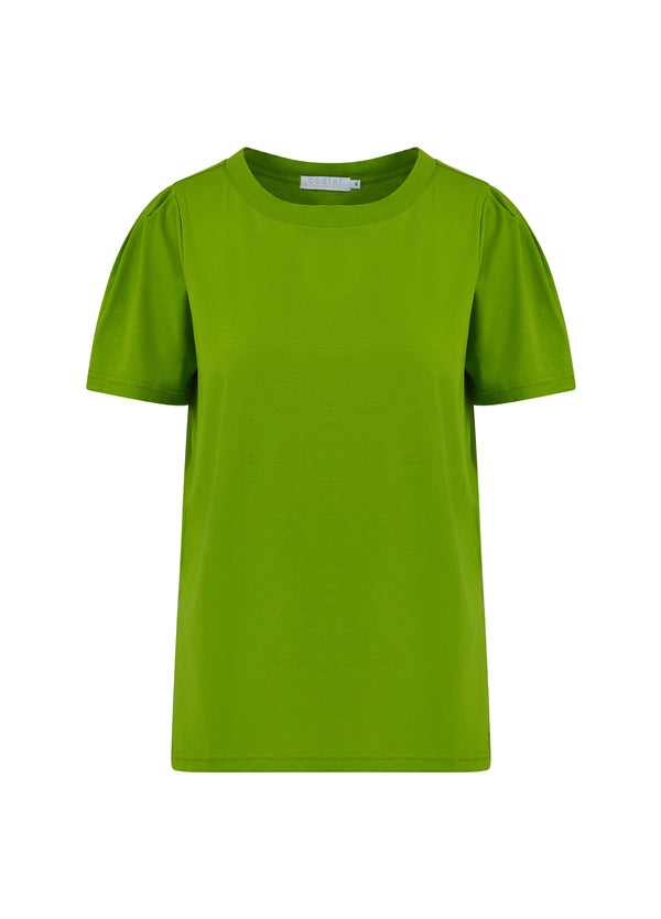 Coster Copenhagen T-SHIRT M. PLISSÉ T-Shirt Flashy green - 459