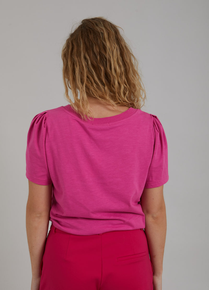 Coster Copenhagen  T-SHIRT M. PRESSVECK T-Shirt Raspberry pink - 648