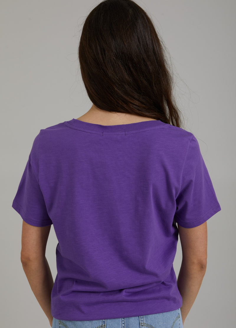 Coster Copenhagen  T-SHIRT M. SVAMP-TRYCK T-Shirt Warm purple - 846
